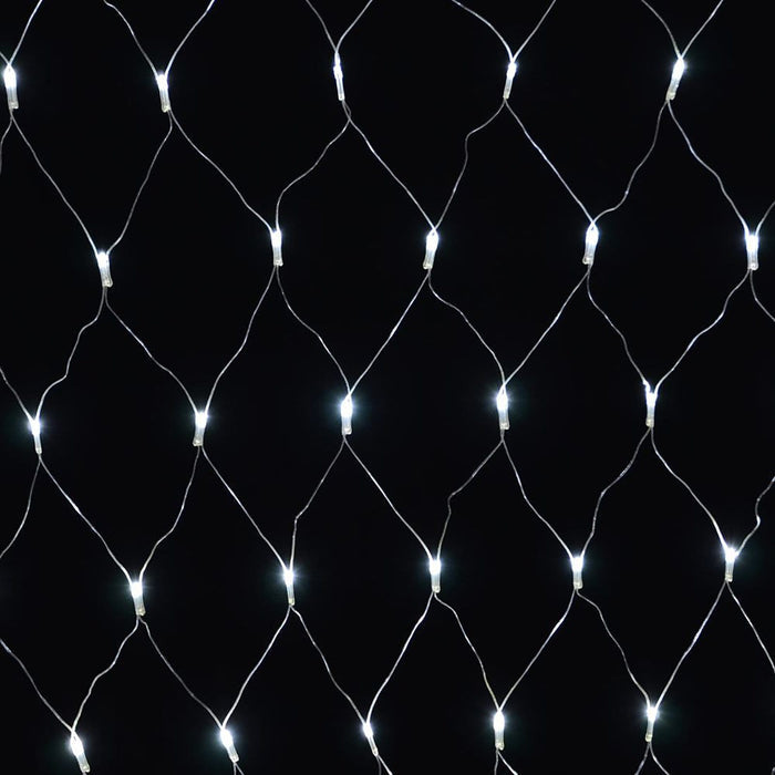 180 Multi Function Christmas Twinkle LED Net Curtain Lights Bright White