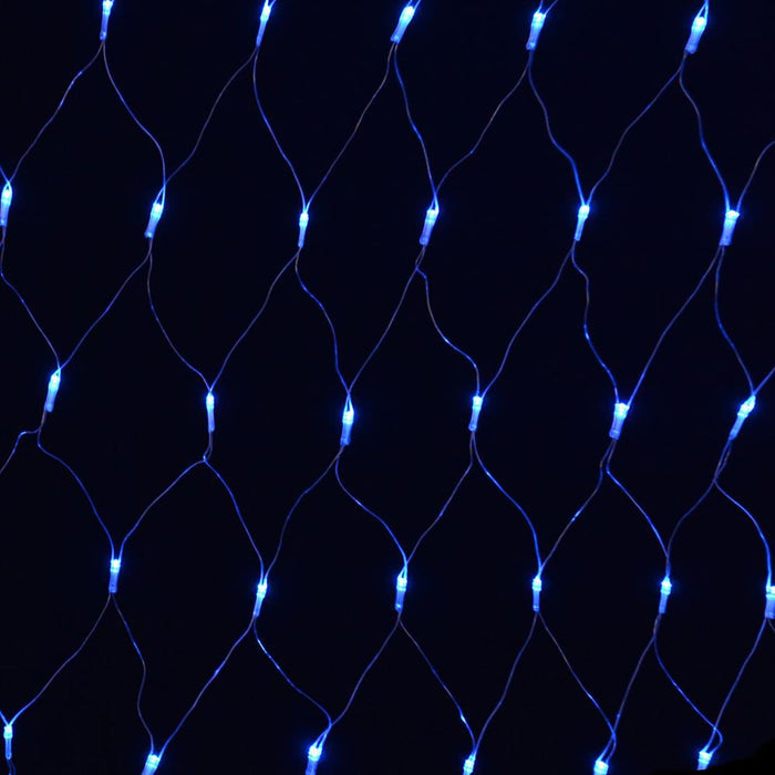 180 Multi Function Christmas Twinkle LED Net Curtain Lights Blue