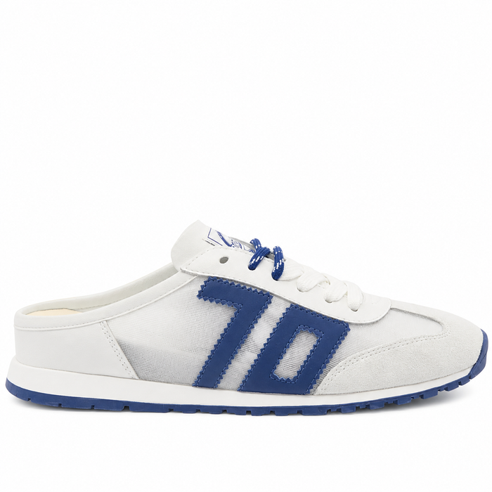Back 70 VENICE in WHITE BLUE Backless Sneakers