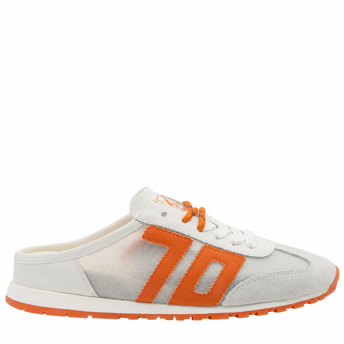 Back 70 VENICE in WHITE ORANGE Backless Sneakers