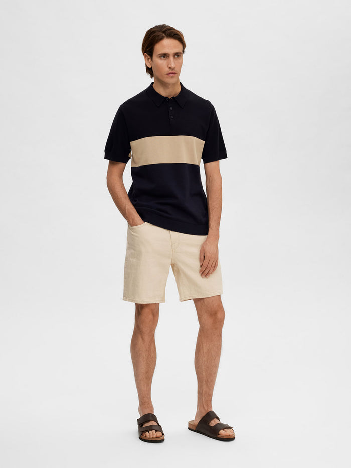 Black Colourblocked Polo T-shirt