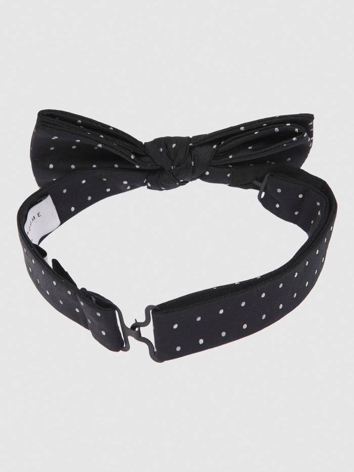 Black Printed Bow Tie