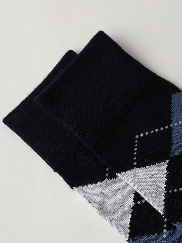 Blue Argyle Socks