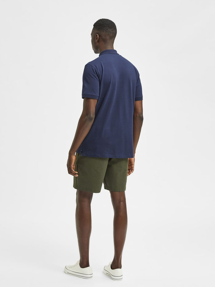 Blue Polo Neck T-Shirt