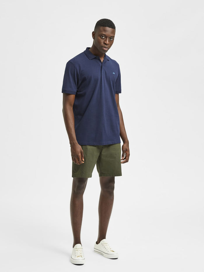 Blue Polo Neck T-Shirt