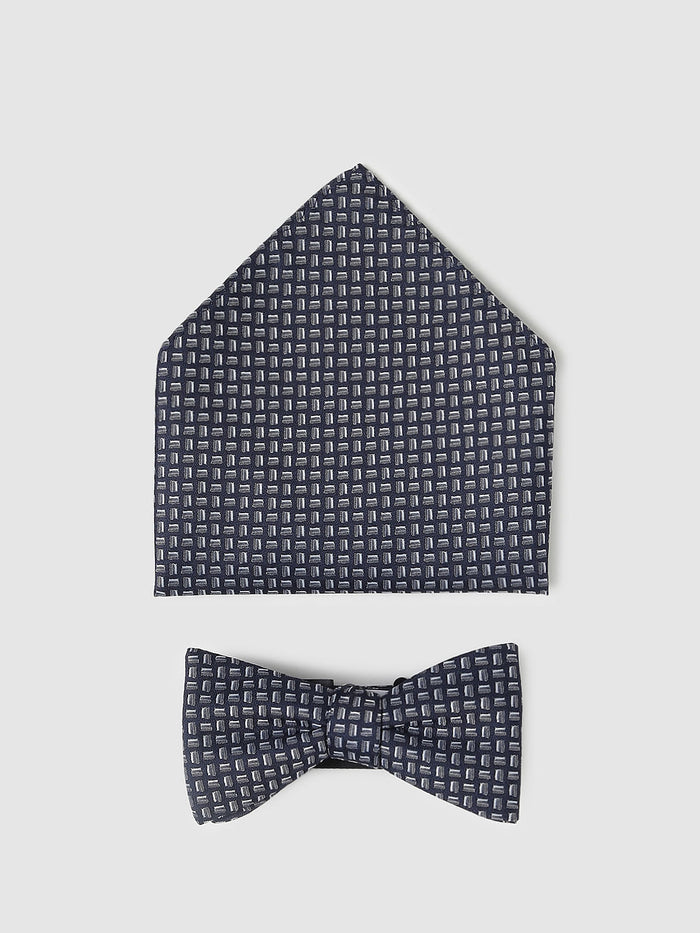 Blue Printed Bowtie