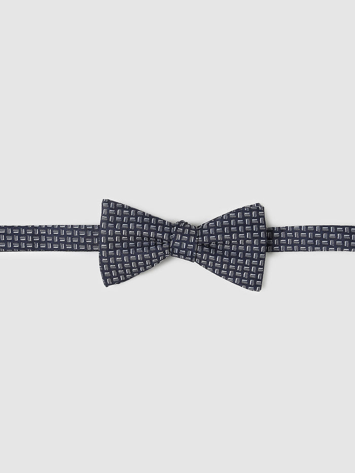 Blue Printed Bowtie