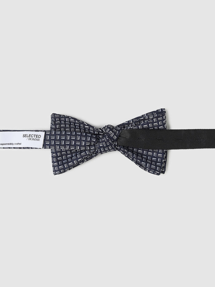 Blue Printed Bowtie