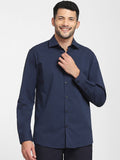 Blue Striped Formal Full Sleeves Shirt