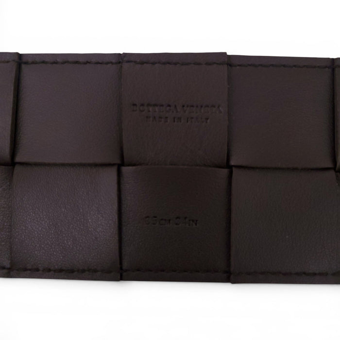 BOTTEGA VENETA BROWN INTRECCIATO BELT - SIZE 85