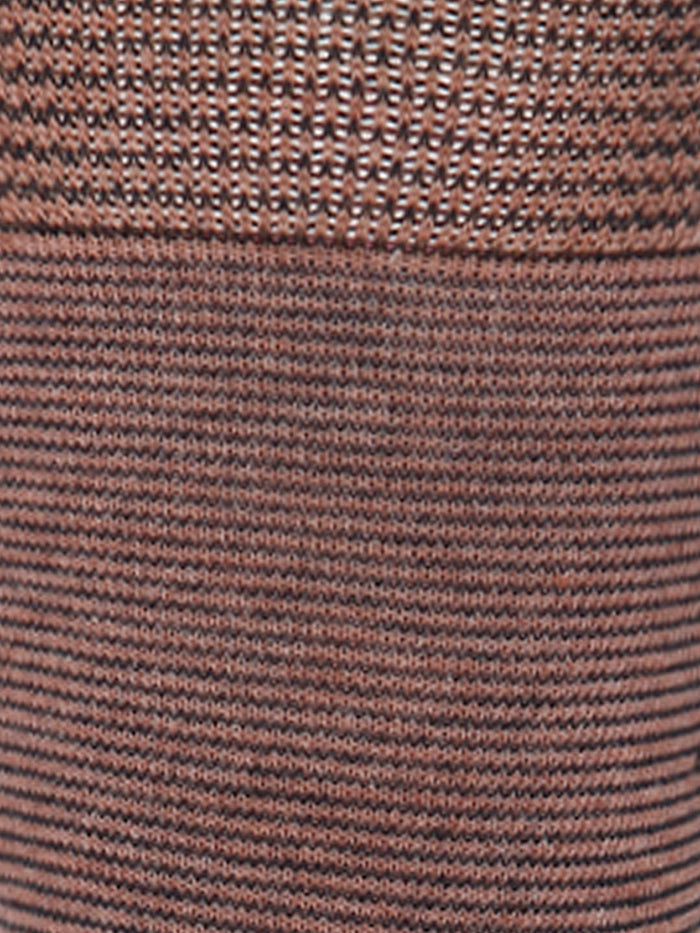 Brown Striped Mid Calf Length Socks