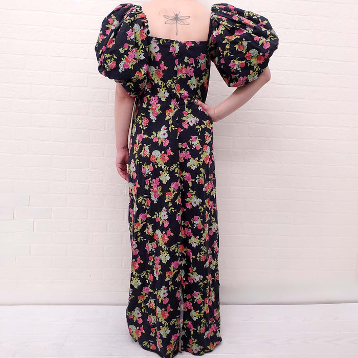 CAROLINE CONSTAS FLORAL BUSTIER DRESS - SIZE M