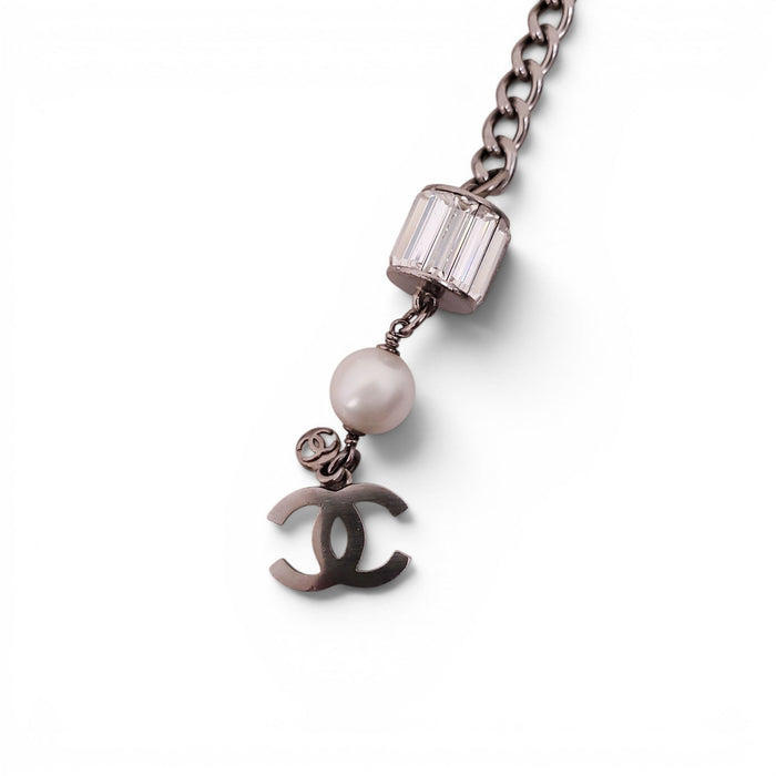 CHANEL FAUX PEARL CRYSTAL BELT