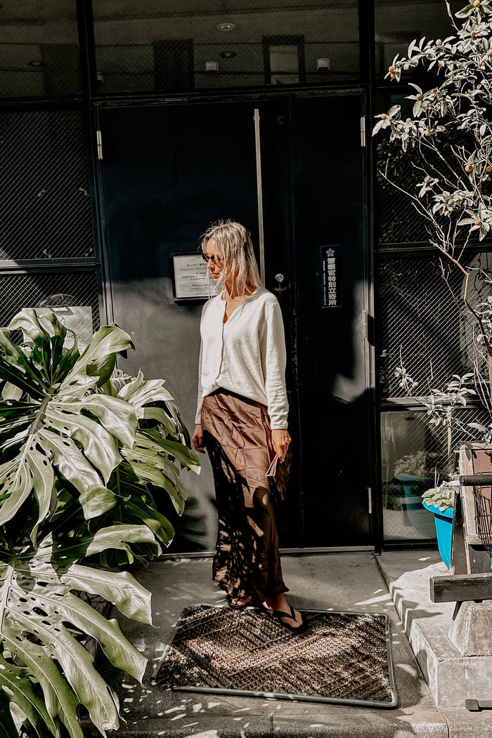 Coconut Pure Cashmere Cardigan