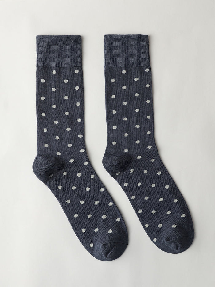Dark Blue Dotted Socks