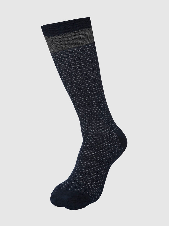 Dark Blue Mid Calf Length Socks