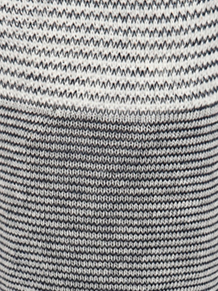 Dark Blue Striped Mid Calf Length Socks