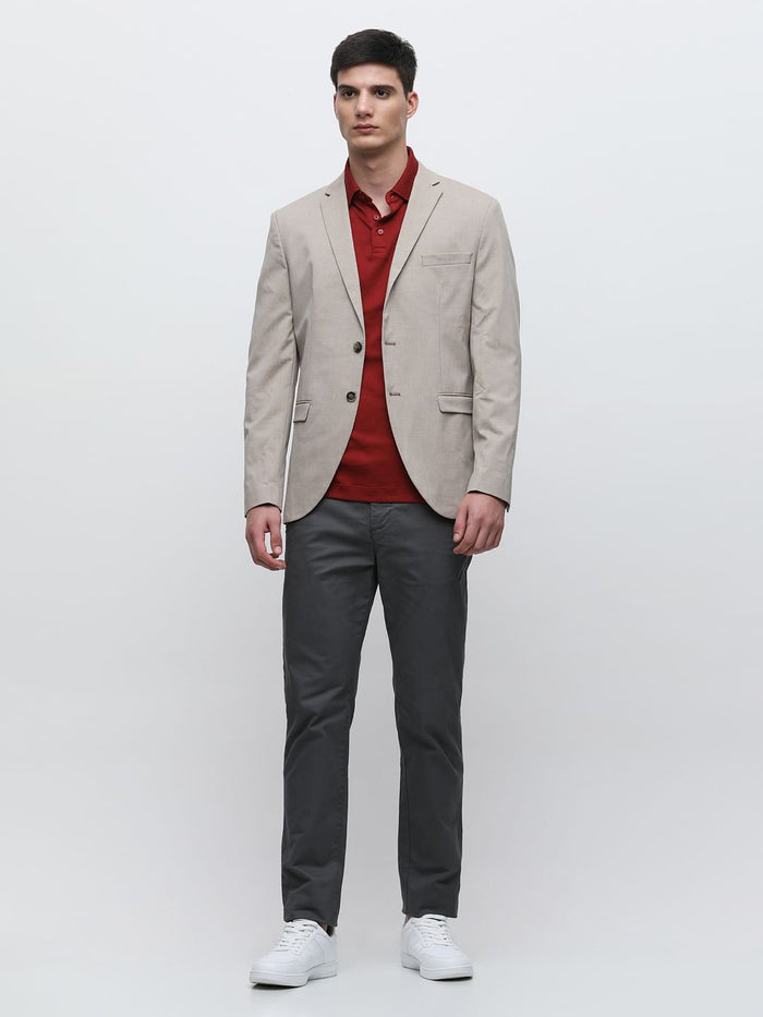Dark Red Polo Neck T-Shirt