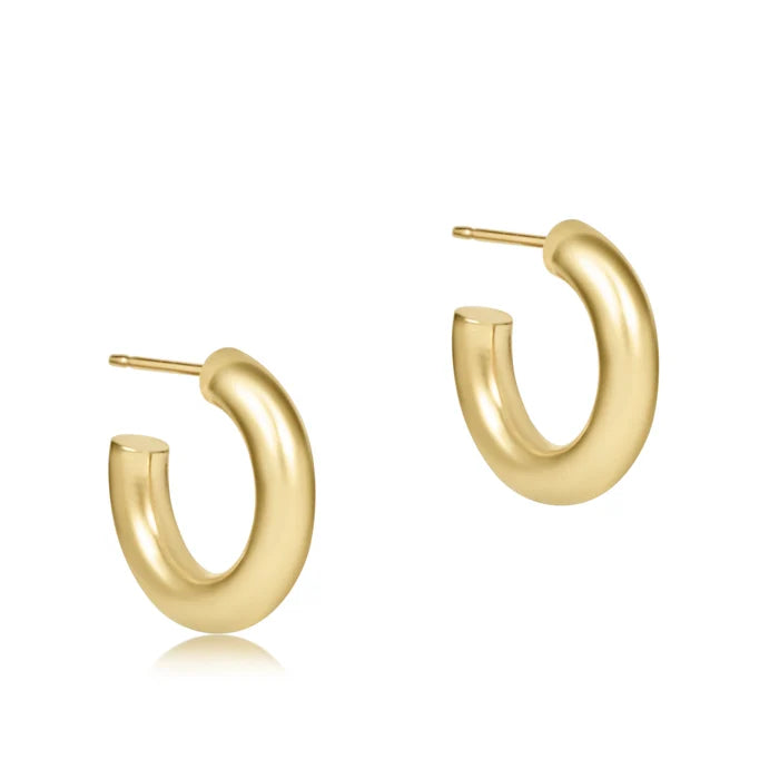 Enewton Round Gold 0.5" Post Hoop- 4mm- Smooth