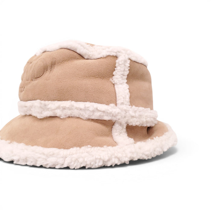 FENDI LOGO SHEARLING HAT - MEN'S SIZE S