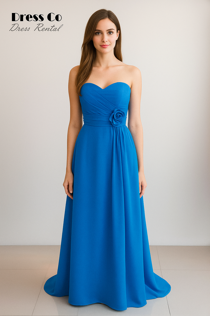 Grace Karin Blue Gown with Roses