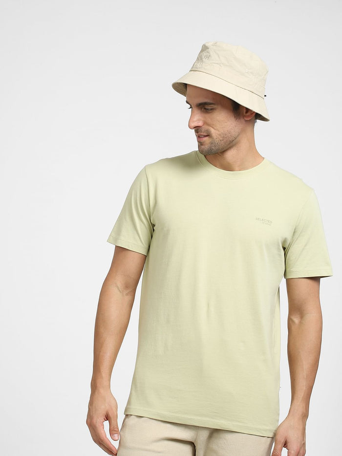 Green Organic Cotton Crew Neck T-Shirt