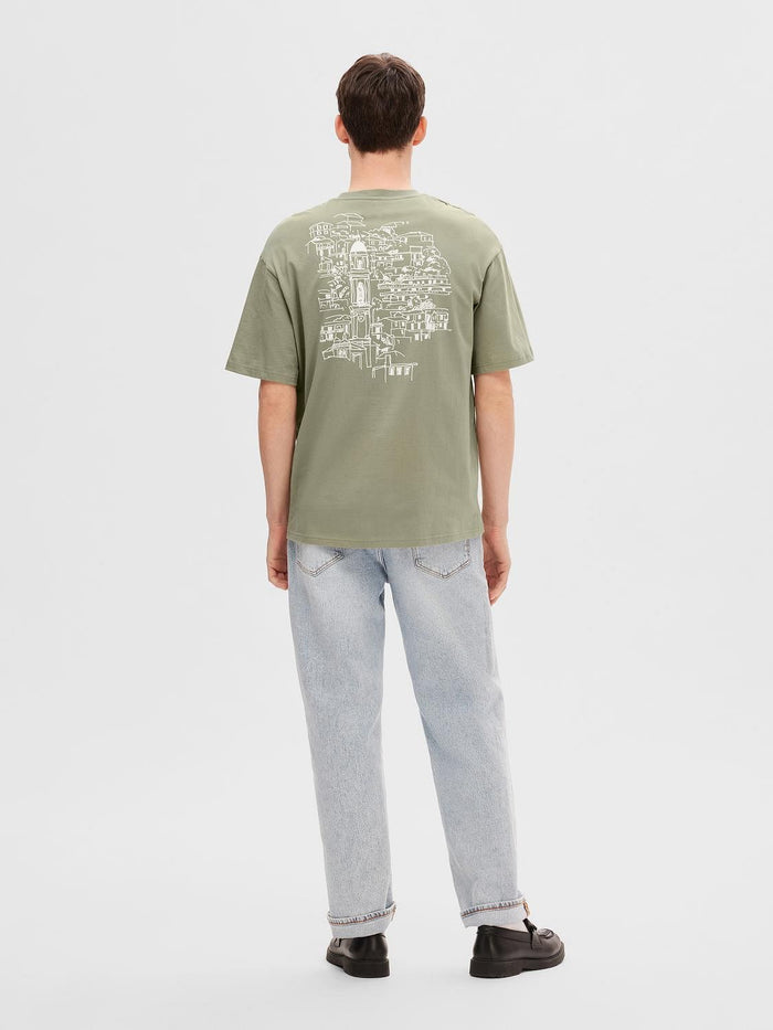 Green Text Print T-Shirt