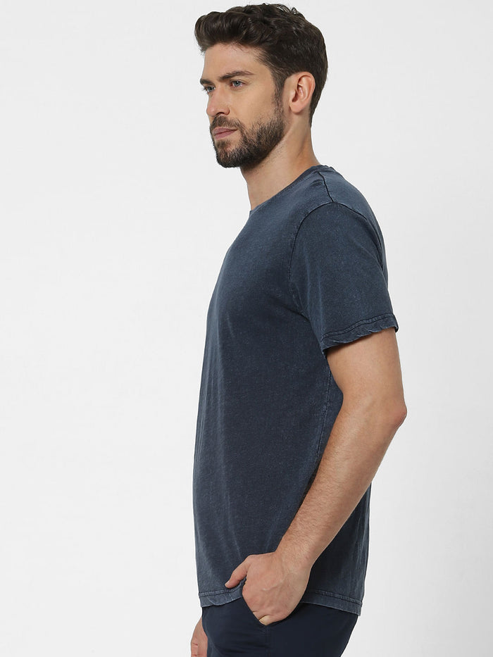 Grey Organic Cotton Crew Neck T-Shirt
