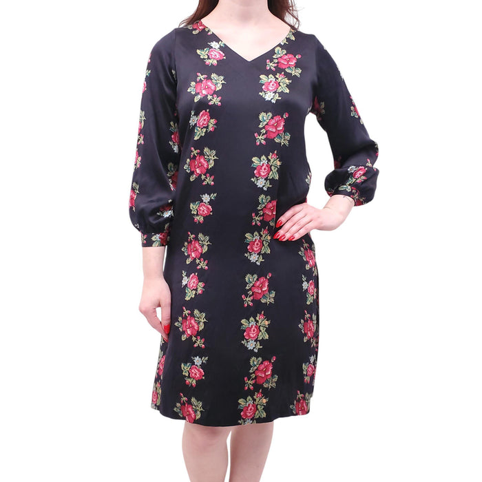 HORSES ATELIER ROSE PATTERNED DRESS - SIZE 2/M