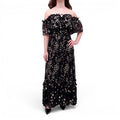 LOVESHACKFANCY BLACK STAR PATTERNED 'RONNY' RUFFLE DRESS - SIZE 2