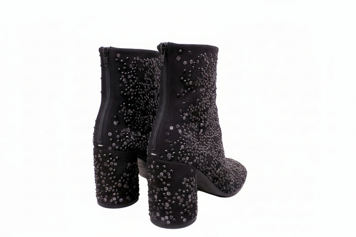 MAISON MARGIELA CRYSTAL ANKLE BOOTS WITH BLOCK HEEL - SIZE 39
