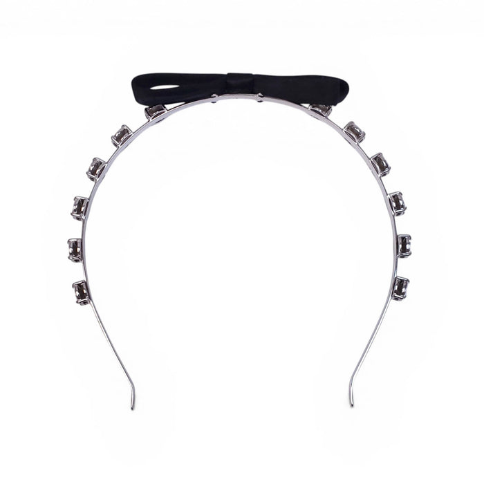 MIU MIU CRYSTAL HEADBAND WITH BOW