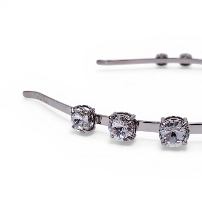 MIU MIU CRYSTAL HEADBAND WITH BOW
