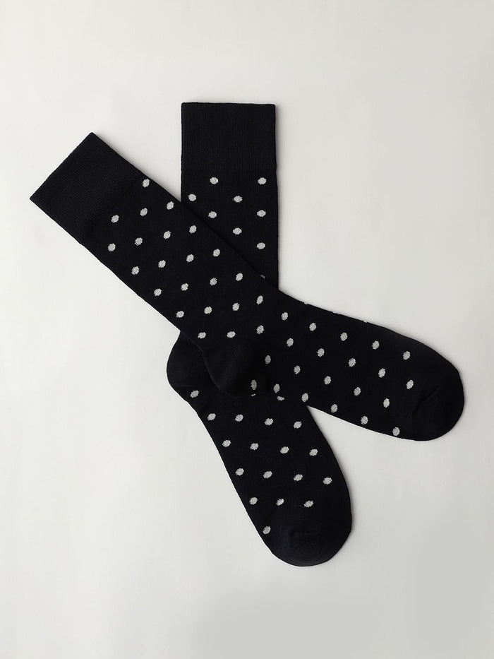 Navy Blue Dotted Socks