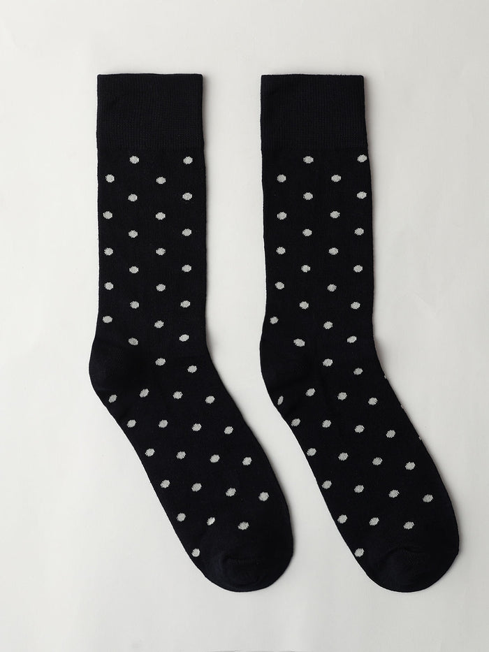 Navy Blue Dotted Socks