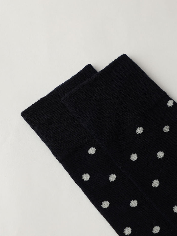 Navy Blue Dotted Socks