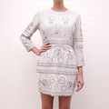 NEEDLE & THREAD SILVER SEQUIN DRESS - SIZE 8