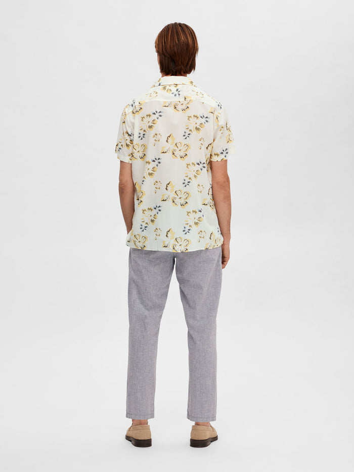Off-White Floral Cuban Collar Shirt