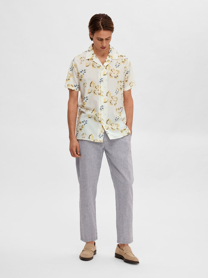 Off-White Floral Cuban Collar Shirt
