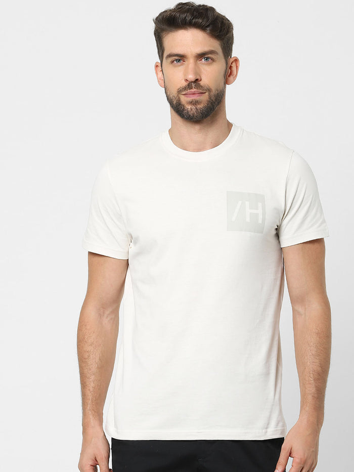 Off-White Organic Cotton Crew Neck T-Shirt