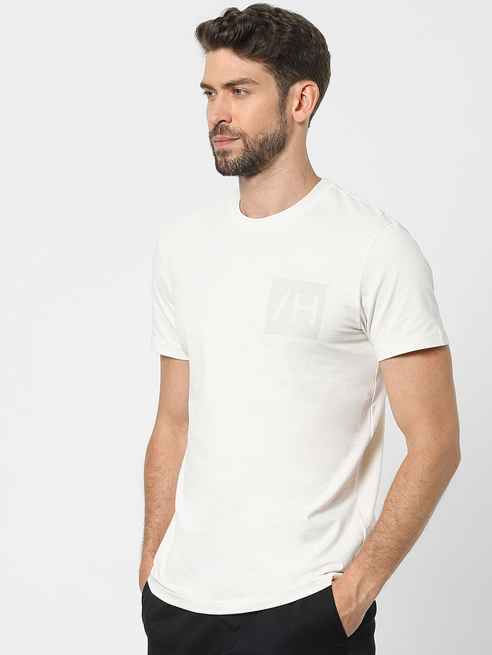 Off-White Organic Cotton Crew Neck T-Shirt