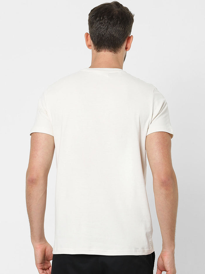 Off-White Organic Cotton Crew Neck T-Shirt