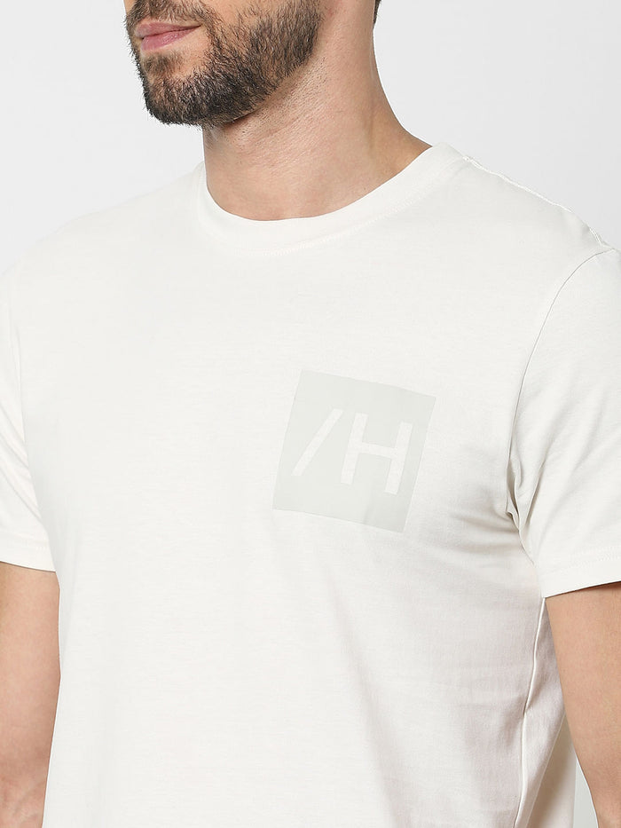 Off-White Organic Cotton Crew Neck T-Shirt