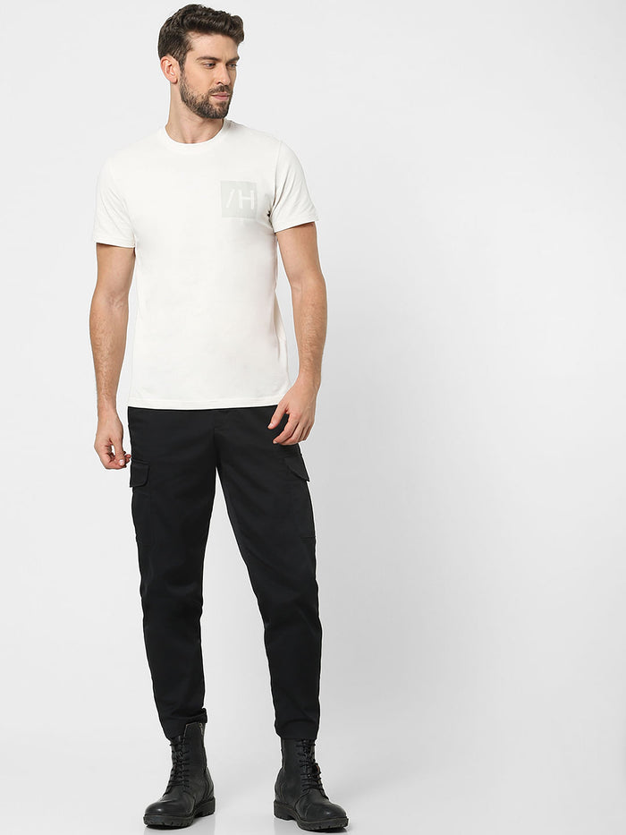 Off-White Organic Cotton Crew Neck T-Shirt