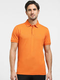 Orange Polo Neck T-Shirt
