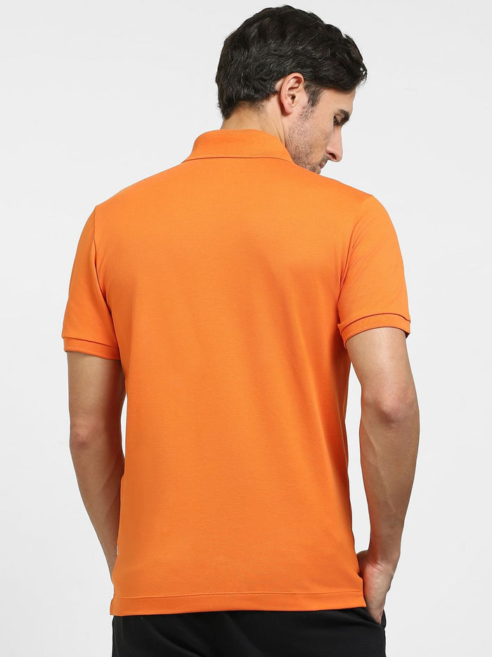 Orange Polo Neck T-Shirt