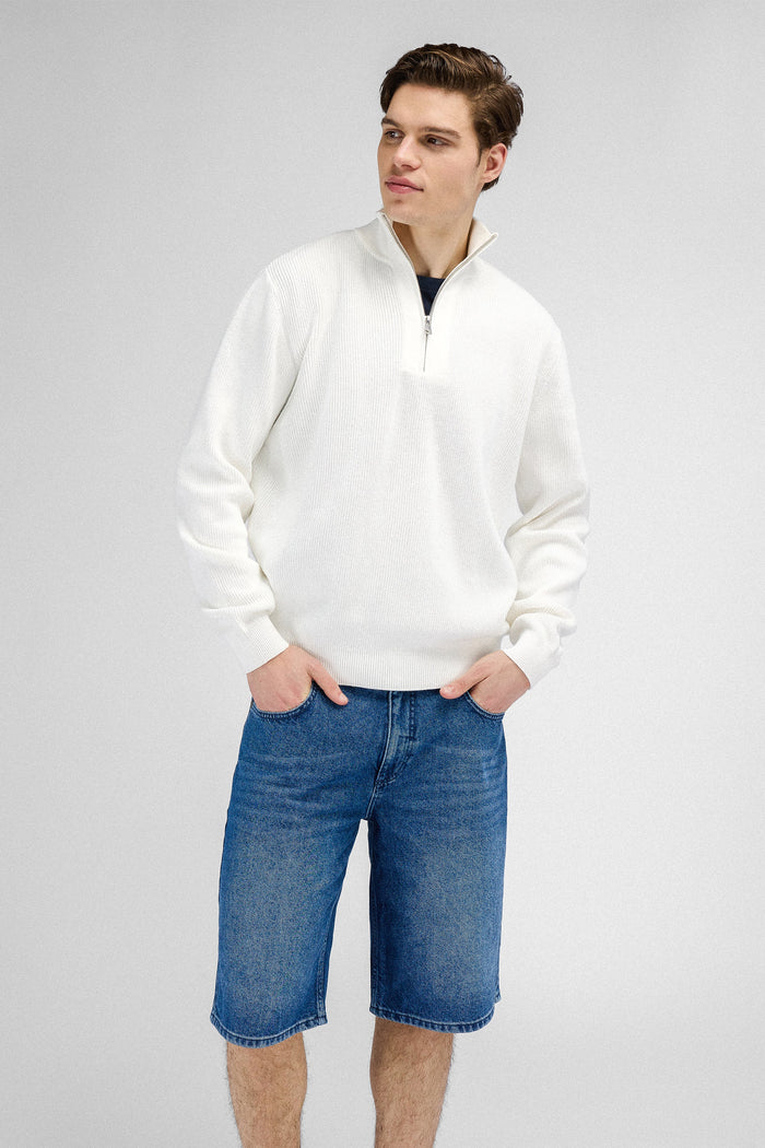 Urban Pioneers Male Pascal half-zip SWEATER CREAM