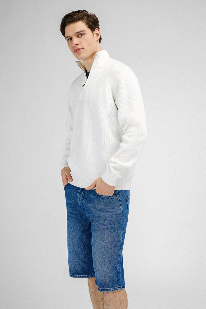 Urban Pioneers Male Pascal half-zip SWEATER CREAM