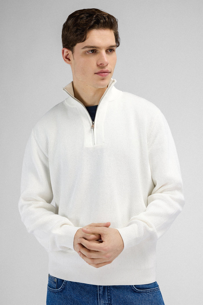 Urban Pioneers Male Pascal half-zip SWEATER CREAM