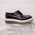 PRADA ESPADRILLES SNEAKERS WITH RHINESTONE DETAILS - SIZE 39